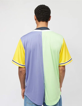 CAMISETA KARL KANI SERIF BLOCK BASEBALL SHIRT MINT/BLUE/YELLOW