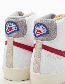 ZAPATILLA NIKE BLAZER MID '77 MEN'S SHOE, BLANCO/ROJO/GRIS