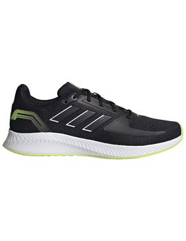 ZAPATILLA RUNNING ADIDAS RUNFALCON 2.0, NEGRO/VERDE FLUOR