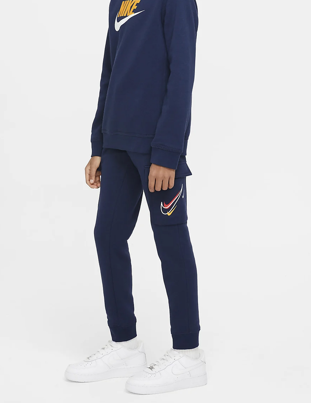 PANTALON NIKE LARGO CON BOLSILLOS LATERALES JUNIOR, AZUL