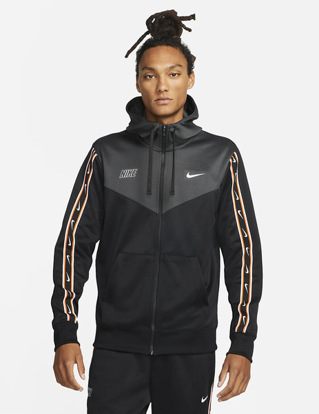 Excéntrico Geografía Simular SUDADERA NIKE ABIERTA CON CAPUCHA PARA HOMBRE, NEGRA