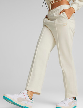 PANTALÓN MUJER PUMA CLASSICS STRAIGHT CON CAPUCHA BEIGE