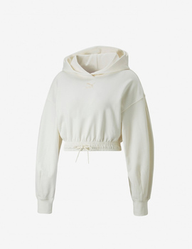 SUDADERA MUJER PUMA CLASSICS STRAIGHT CON CAPUCHA BEIGE