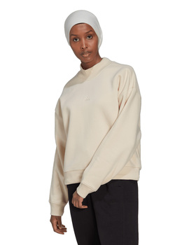 SUDADERA ADIDAS OVERSIZE MUJER BEIGE