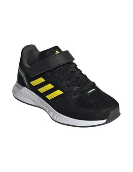 ZAPATILLA ADIDAS JUNIOR RUNFALCON 2.0 CON VELCRO NEGRO/AMARILLO