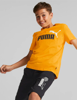 CAMISETA PUMA MANGA CORTA NIÑO AMARILLA