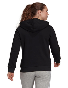 CHAQUETA ADIDAS CON CAPUCHA DE MUJER, NEGRO/BLANCO