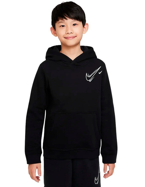 SUDADERA DE CAPUCHA NIKE DE NIÑO, NEGRA