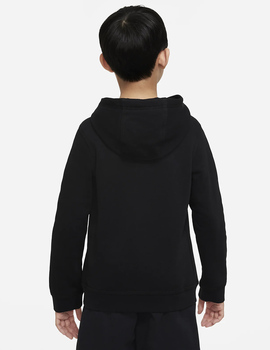 SUDADERA NIKE DE CAPUCHA NIÑO, NEGRA