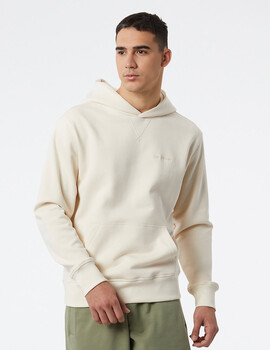 SUDADERA NEW BALANCE HOMBRE CON CAPUCHA BEIGE