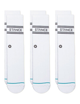 CALCETIN STANCE BASIC  3 PACK CREW, BLANCO