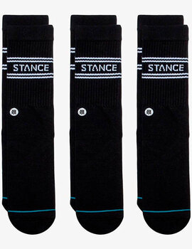 CALCETIN STANCE BASIC  3 PACK CREW, NEGRO