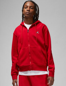 SUDADERA JORDAN ABIERTA CON CREMALLERA ROJO