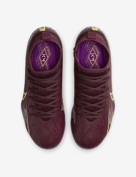 BOTA DE FUTBOL NIKE JR SUPERFLY 9 CLUB KM FG/MG, GRANATE