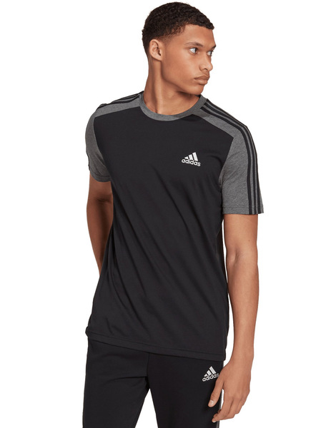 CAMISETA MANGA ADIDAS NEGRO/GRIS