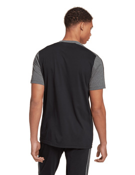 CAMISETA ADIDAS MANGA CORTA BICOLOR HOMBRE, NEGRO/GRIS