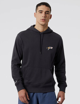 SUDADERA NEW BALANCE CAPUCHA ATHLETICS JACOB ROCHESTER , NEGRA