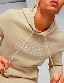 SUDADERA PUMA CAPUCHA HOMBRE BEIGE