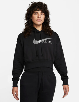 SUDADERA NIKE SPORTSWEAR SWOOSH  MUJER, NEGRO