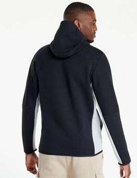 SUDADERA ABIERTA CON CAPUCHA NIKE SPORTSWEAR TECH FLEECE, NEGRO