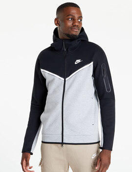 SUDADERA ABIERTA CON CAPUCHA NIKE SPORTSWEAR TECH FLEECE, NEGRO