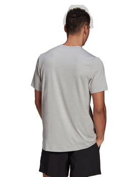 CAMISETA MANGA CORTA ADIDAS RUNNING, HOMBRE- GRIS