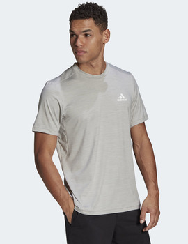 CAMISETA MANGA CORTA ADIDAS RUNNING, HOMBRE- GRIS