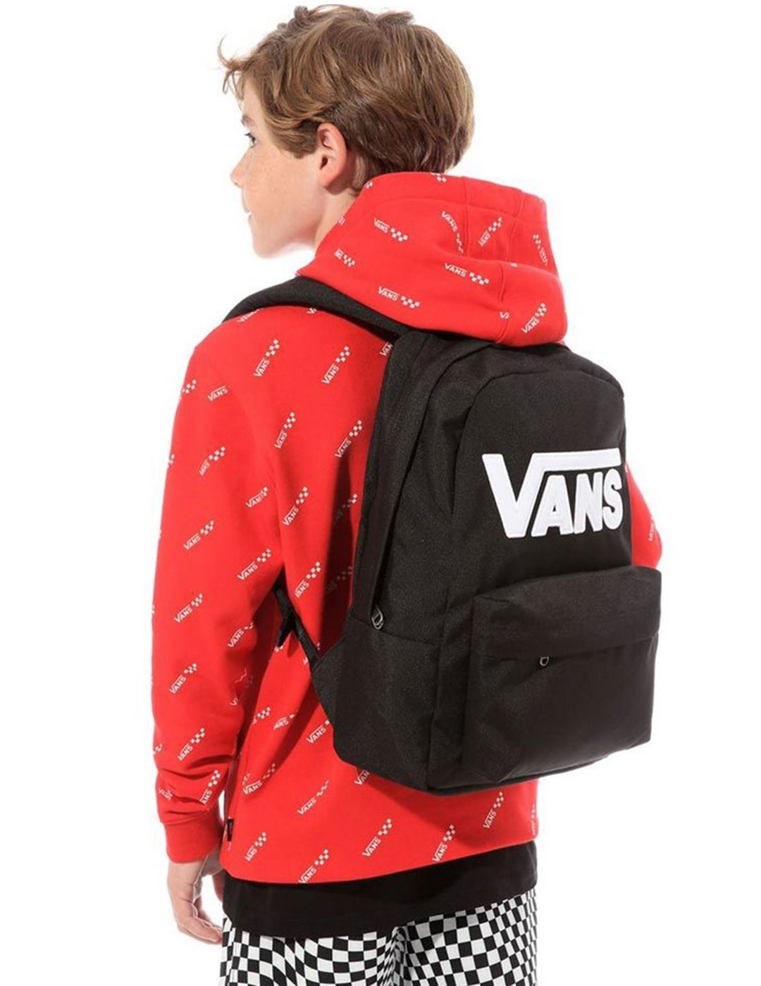 MOCHILA VANS  NEW SKOOL BACKPACK BOYS, NEGRO