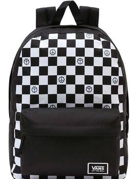 MOCHILA VANS WM GLITTER CHECK REALM, NEGRO