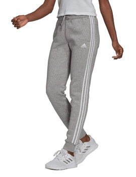 PANTALON ADIDAS MJUER GRIS BANDAS BLANCAS