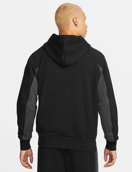 SUDADERA ABIERTA CREMALLERA NIKE AIR MEN'S FRENCH TERRY, NEGRO