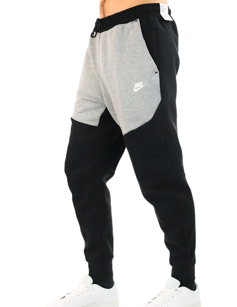 PANTALÓN TECH FLEECE HOMBRE, NEGRO/GRIS