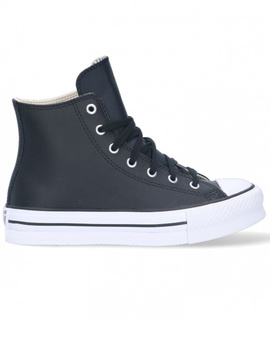 CONVERSE PIEL, CHUCK TAYLOR ALL STAR EVA LIFT JUNIOR, NEGRO