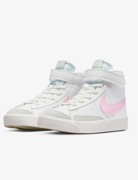 NIKE BLAZER MID '77 LITTLE KIDS' SH, BLANCO/ROSA