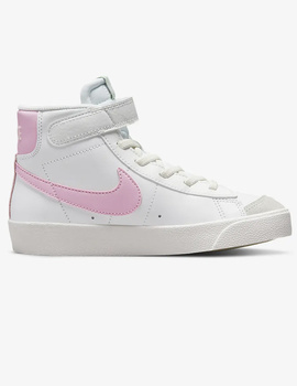 NIKE BLAZER MID '77 LITTLE KIDS' SH, BLANCO/ROSA