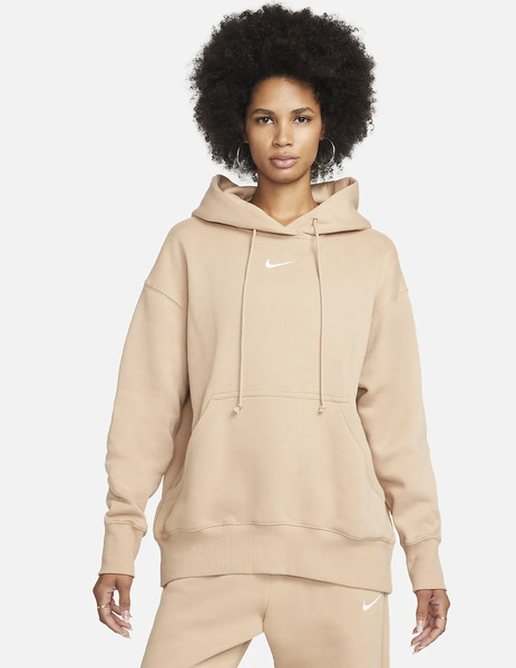 SUDADERA NIKE SPORTSWEAR MUJER PHOENIX FLEECE BEIGE