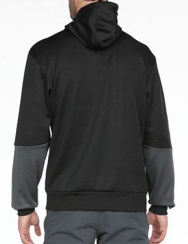 SUDADERA +8000 CON CAPUCHA NUDOS, NEGRO