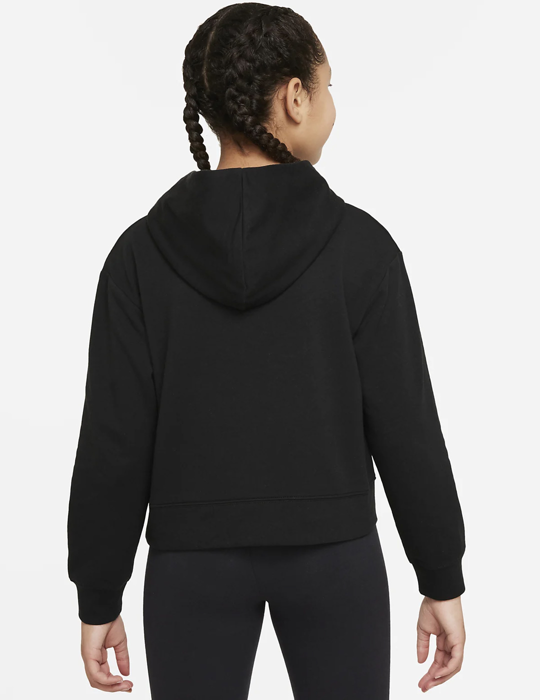 SUDADERA CAPUCHA JORDAN ESSENTIALS NIÑA, NEGRO