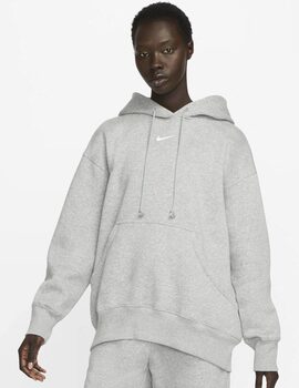 SUDADERA OVERSIZE NIKE SPORTSWEAR PHOENIX FLEECE MUJER, GRIS