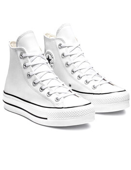 CONVERSE PLATAFORMA PIEL CHUCK TAYLOR ALL STAR LIFT, BLANCA