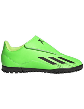 BOTA DE FÚTBOL ADIDAS X SPEEDPORTAL.4 VELCRO TURF JUNIOR, VERDE