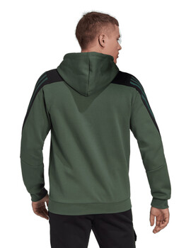 SUDADERA ADIDAS ABIERTA CON CAPUCHA HOMBRE, VERDE KAKI