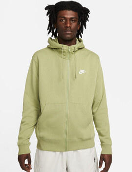 SUDADERA CON CAPUCHA Y CREMALLERA VERDE