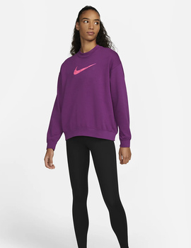 SUDADERA NIKE GET FIT MUJER MALVA
