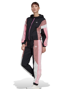 CHANDAL DE MUJER ADIDAS MICROFIBRA NEGRO/ROSA