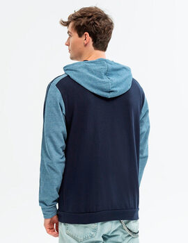 SUDADERA ADIDAS CON CAPUCHA HOMBRE, BICOLOR, MARINO/AZUL