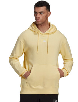 SUDADERA CON CAPUCHA ADIDAS BASICA PARA HOMBRE, AMARILLA