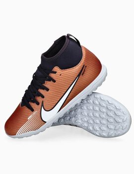 Bota de fútbol nike superfly junior turf, cobre