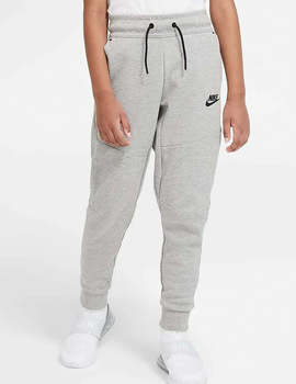 Pantalón nike sporstwear tech fleece algodón niño, gris