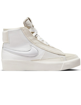 zapatilla alta nike  BLAZER MID VICTORY mujer, piel blanco